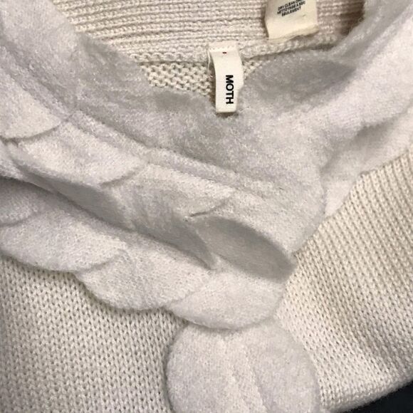 ANTHROPOLOGIE Moth SWALLOWS TWITTER Cardigan S XS - Picture 4 of 8
